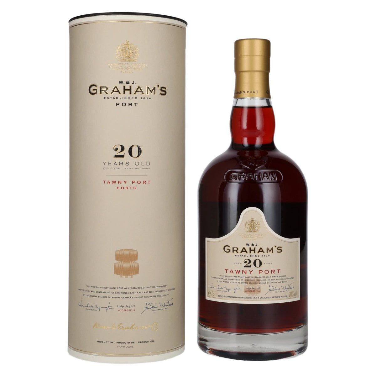 W. &amp; J. Graham's Tawny Port 20 Years Old 20% vol. 0,75 l in geschenkverpakking