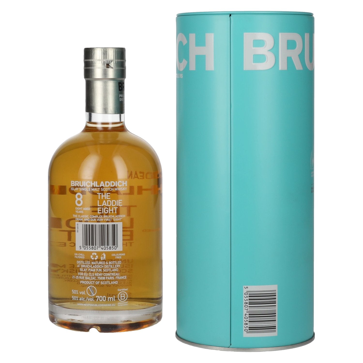 Bruichladdich THE LADDIE EIGHT 8 Years Old Unpeated 50% Vol. 0,7l en Tinbox