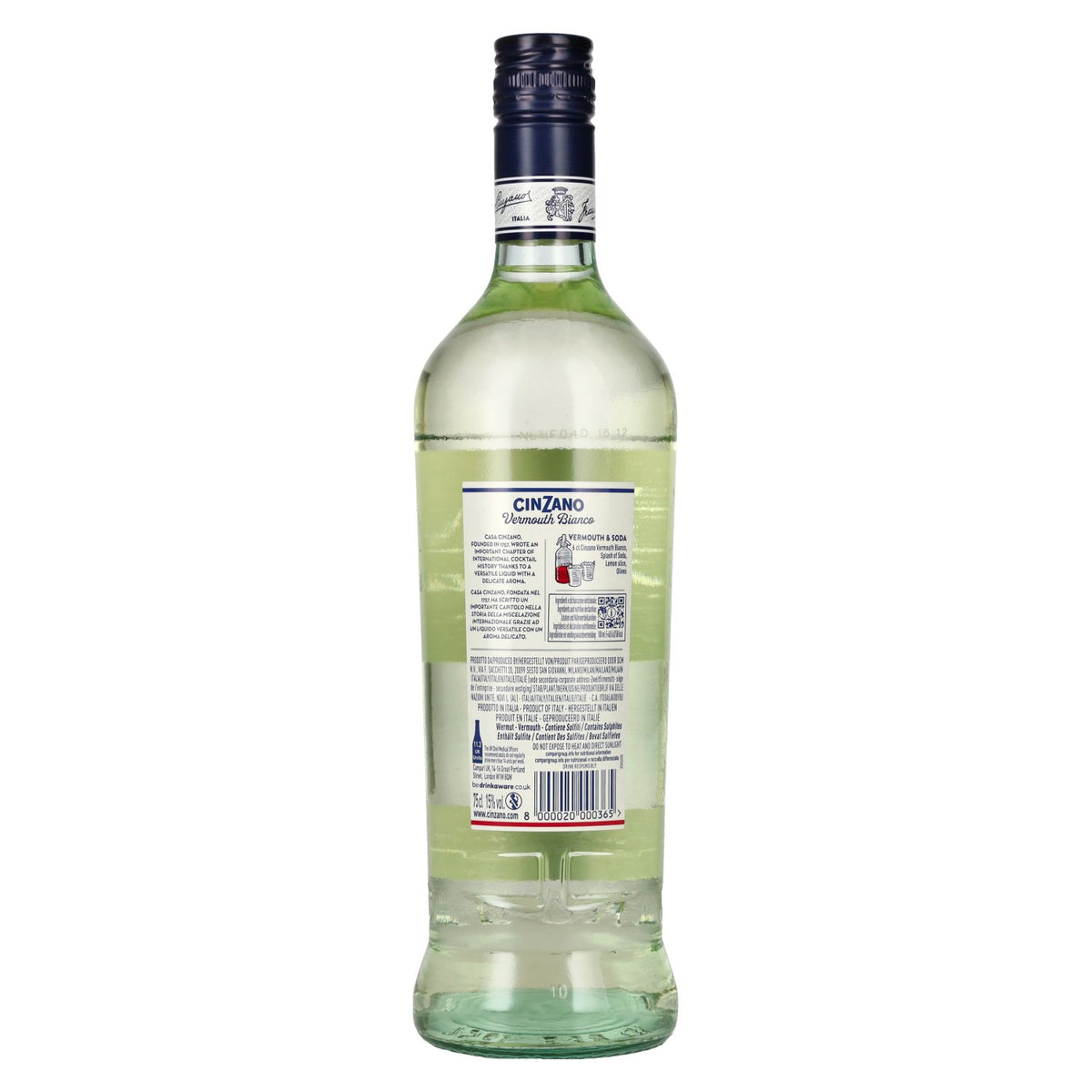 Cinzano Vermouth BIANCO 15% ABV 0.75 l