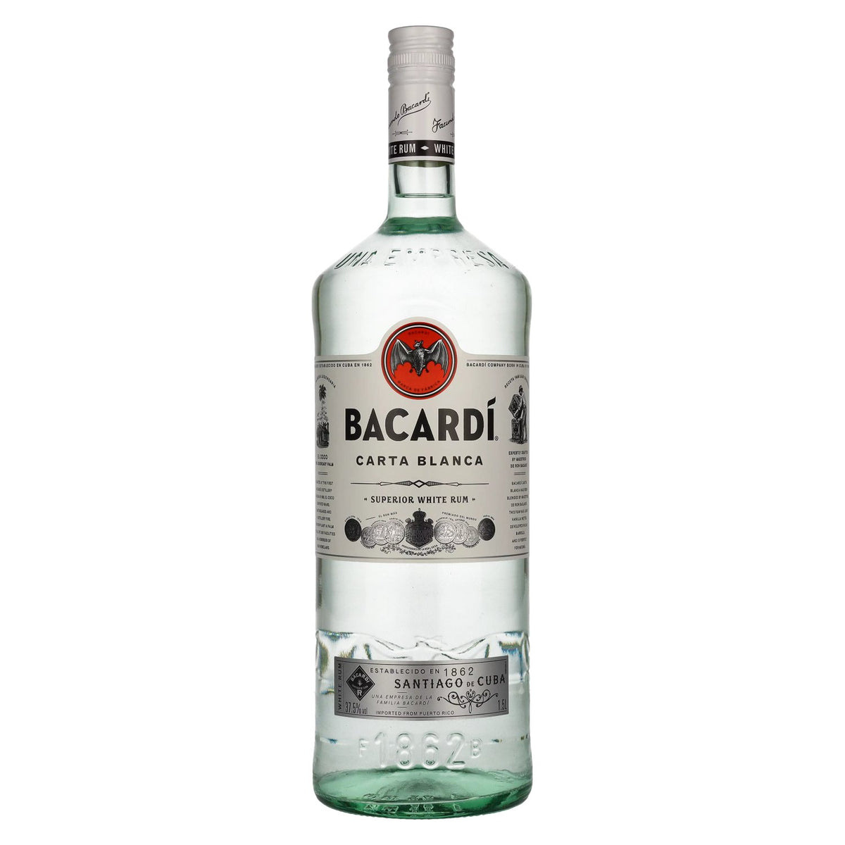 Rhum Bacardi Carta Blanca Superior 37,5 % vol. 1,5 l