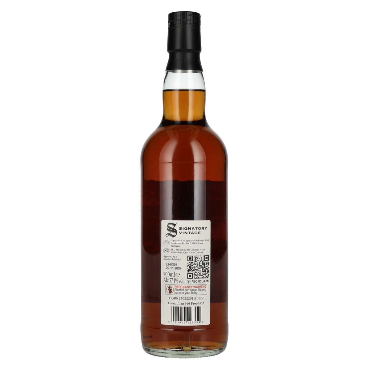Signatory Vintage 100 Proof Edition GLENDULLAN 11 Years Old Single Malt #32 2012 57.1% vol. 0.7 l