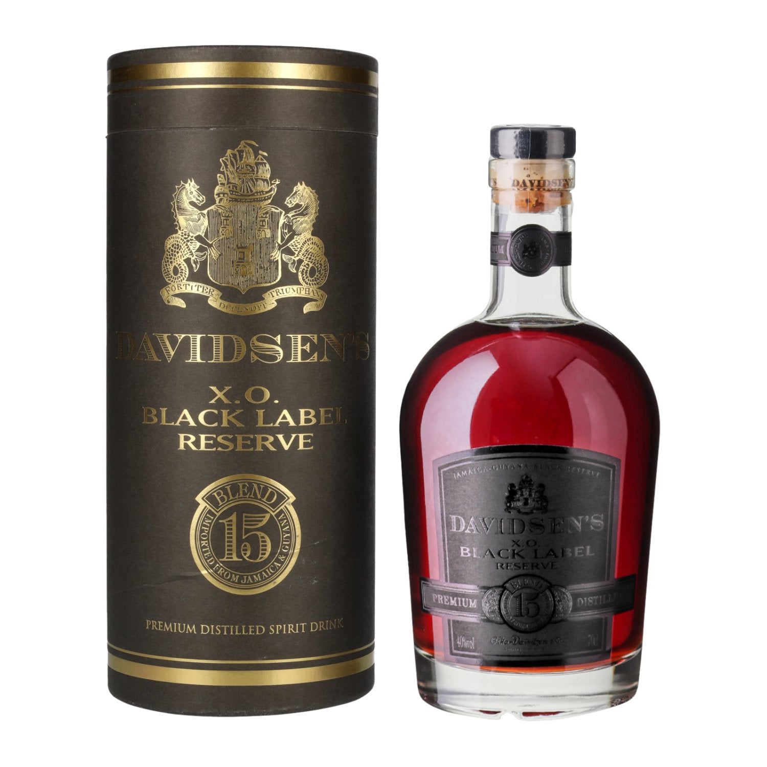 Davidsen's 15 X.O. Black Label Reserve 40% Vol. 0,7l in Geschenkbox
