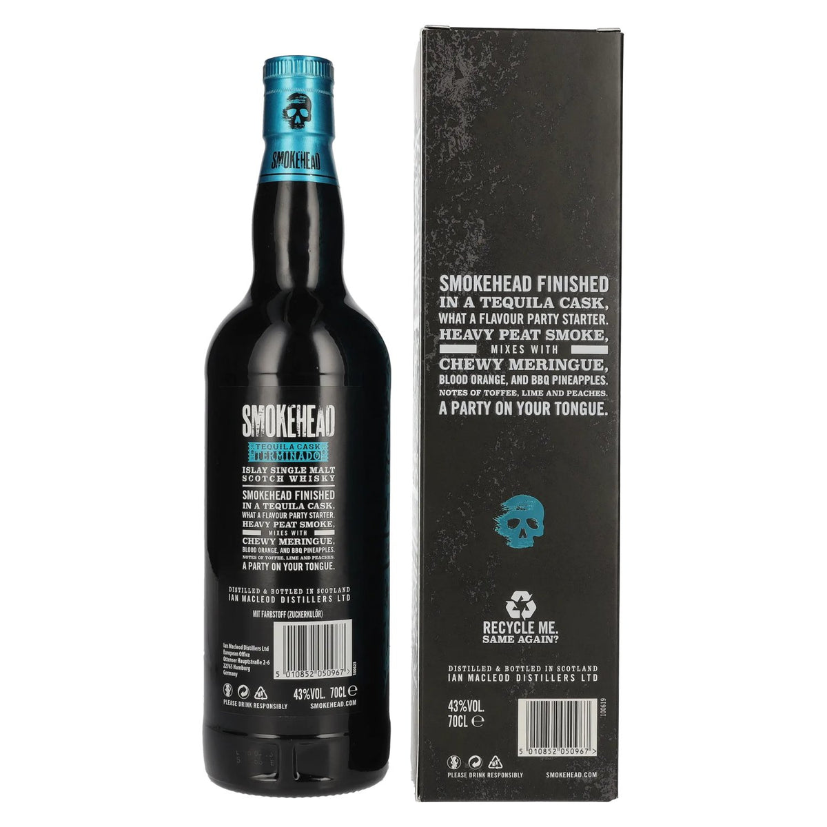 Smokehead TEQUILA CASK TERMINADO Islay Single Malt Whisky Limited Edition 43% vol. 0.7 l in a gift box