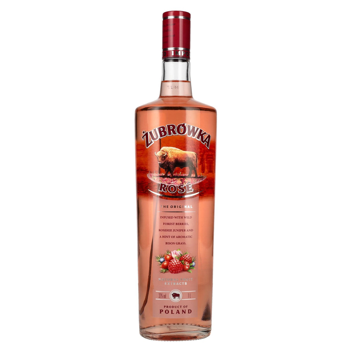 Zubrowka ROSE Vodka 32% ABV 1 litre