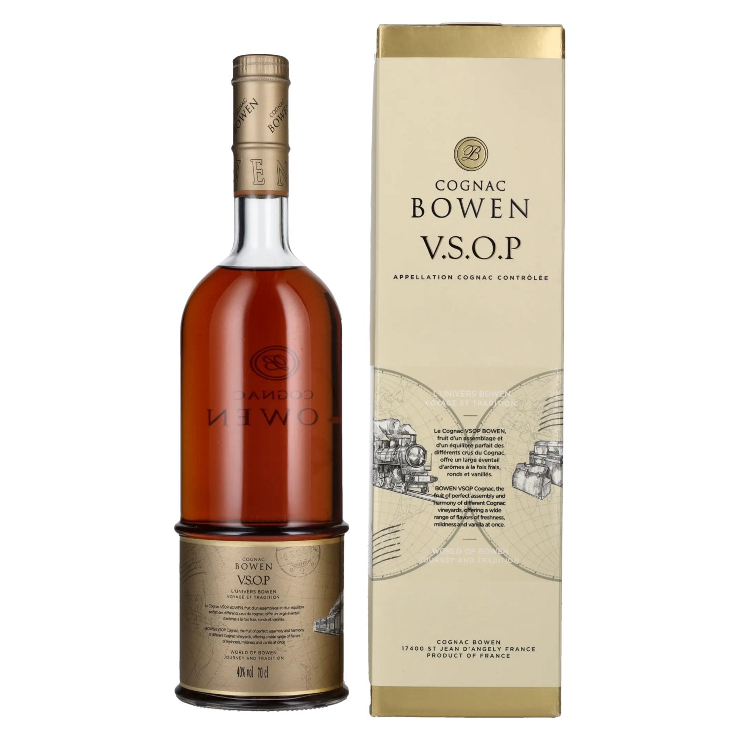 Bowen Cognac V.S.O.P. 40% Vol. 0,7l in geschenkverpakking