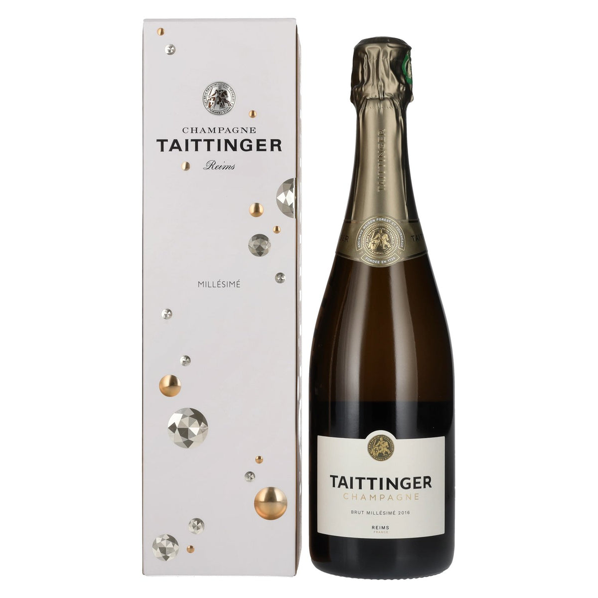 Taittinger Champagne Millésimé Brut 2016 12.5% ABV 0.75l in a gift box