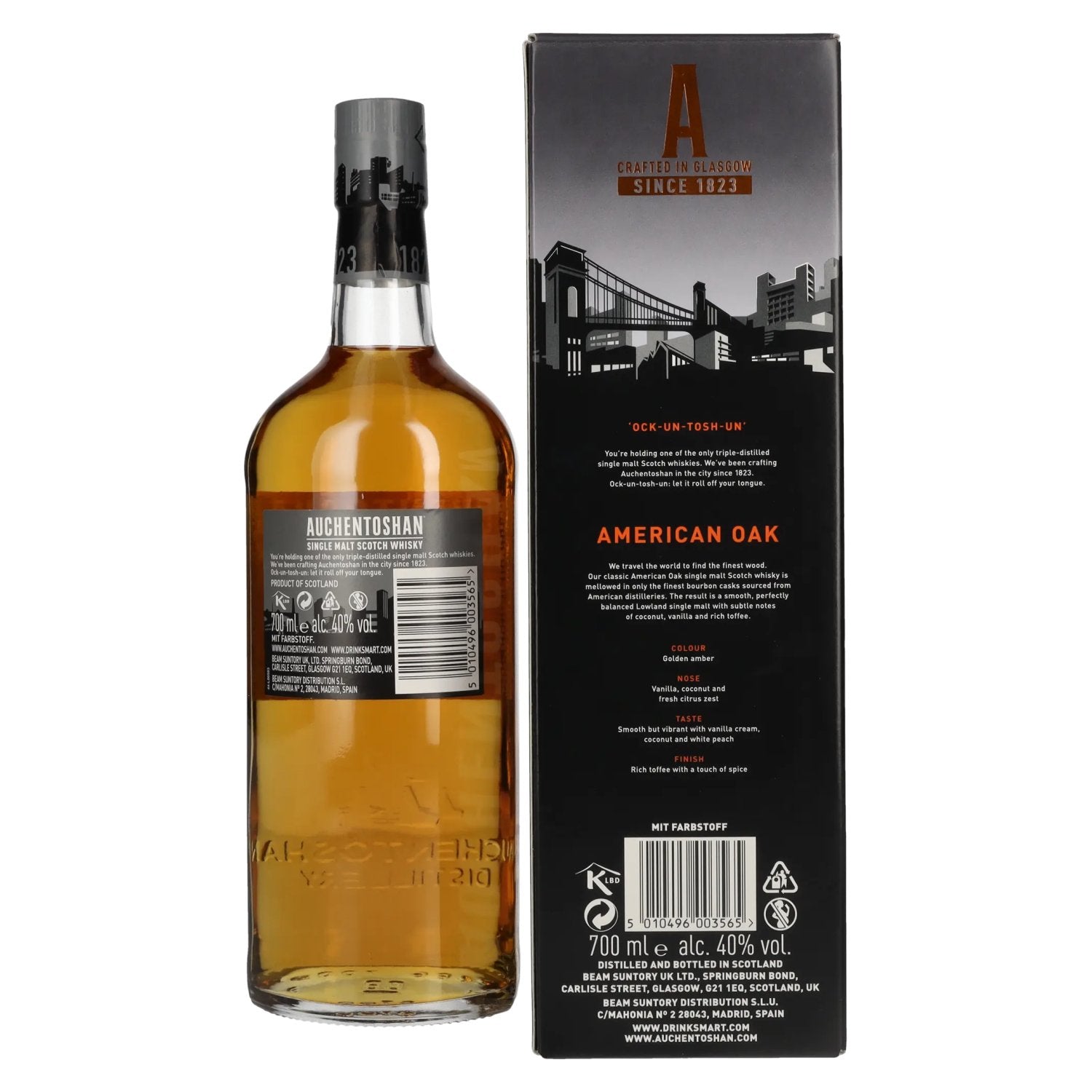 Auchentoshan AMERICAN OAK Single Malt Scotch Whisky 40% Vol. 0,7l in gift box