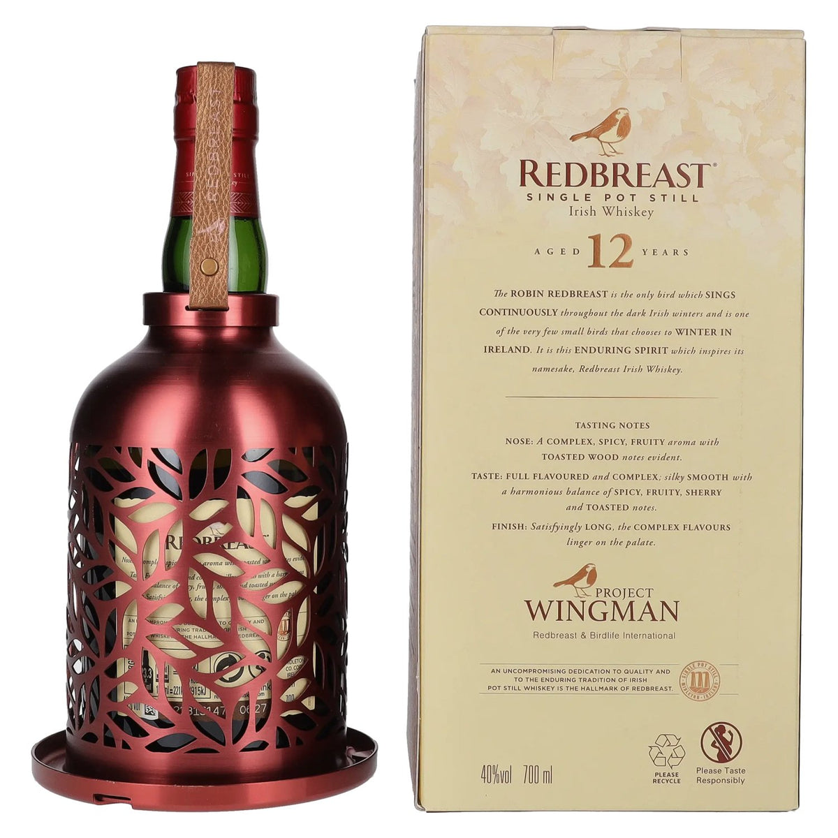 Redbreast 12 Years Old Limited White Edition Bird Feeder 2022 40% vol. 0.7 l in a gift box