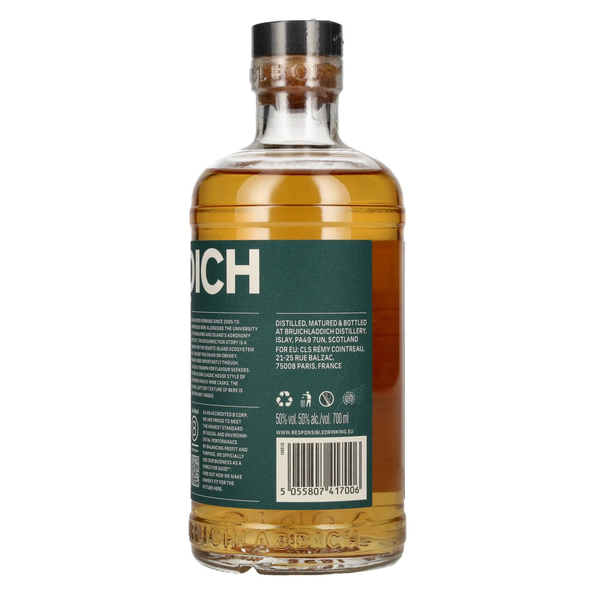 Bruichladdich BERE BARLEY 10 Jaar Oud 2013 50% Vol. 0,7l
