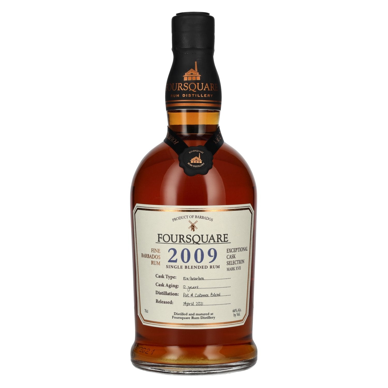 Foursquare 12 Jaar Oude Single Blended Rum 2009 60% Vol. 0,7l