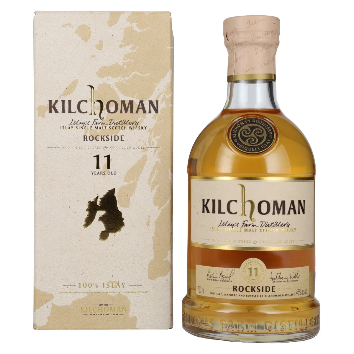 Kilchoman ROCKSIDE 11 Years Old Islay Single Malt Scotch Whisky 46% vol. 0,7 l in geschenkverpakking