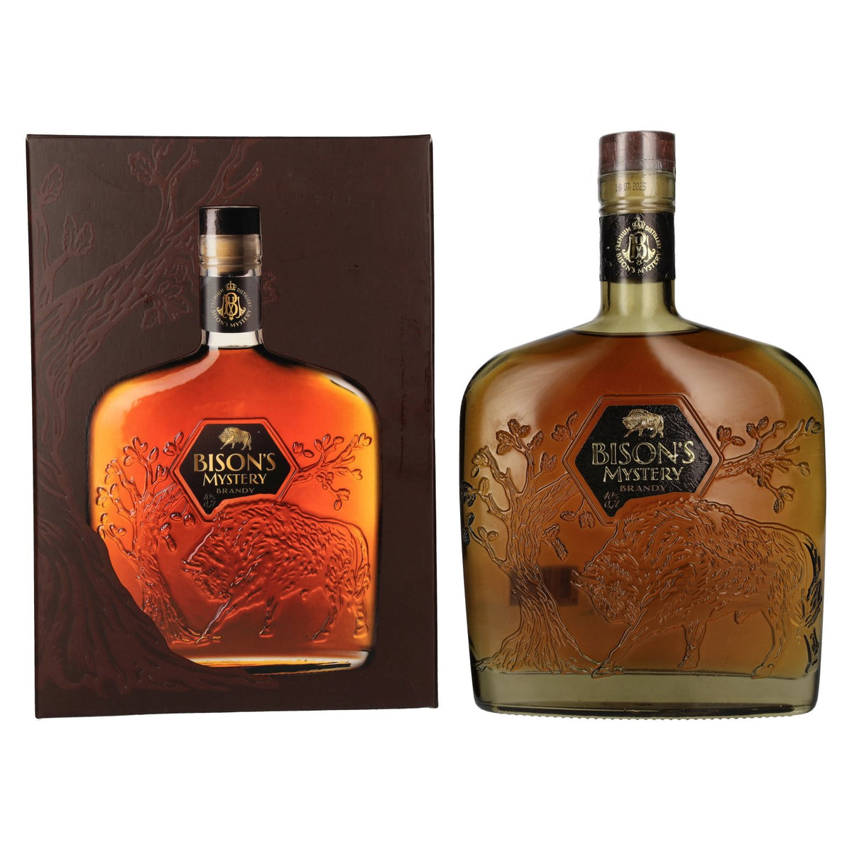 Bison's Mystery Brandy 40% Vol. 0,7l in gift box