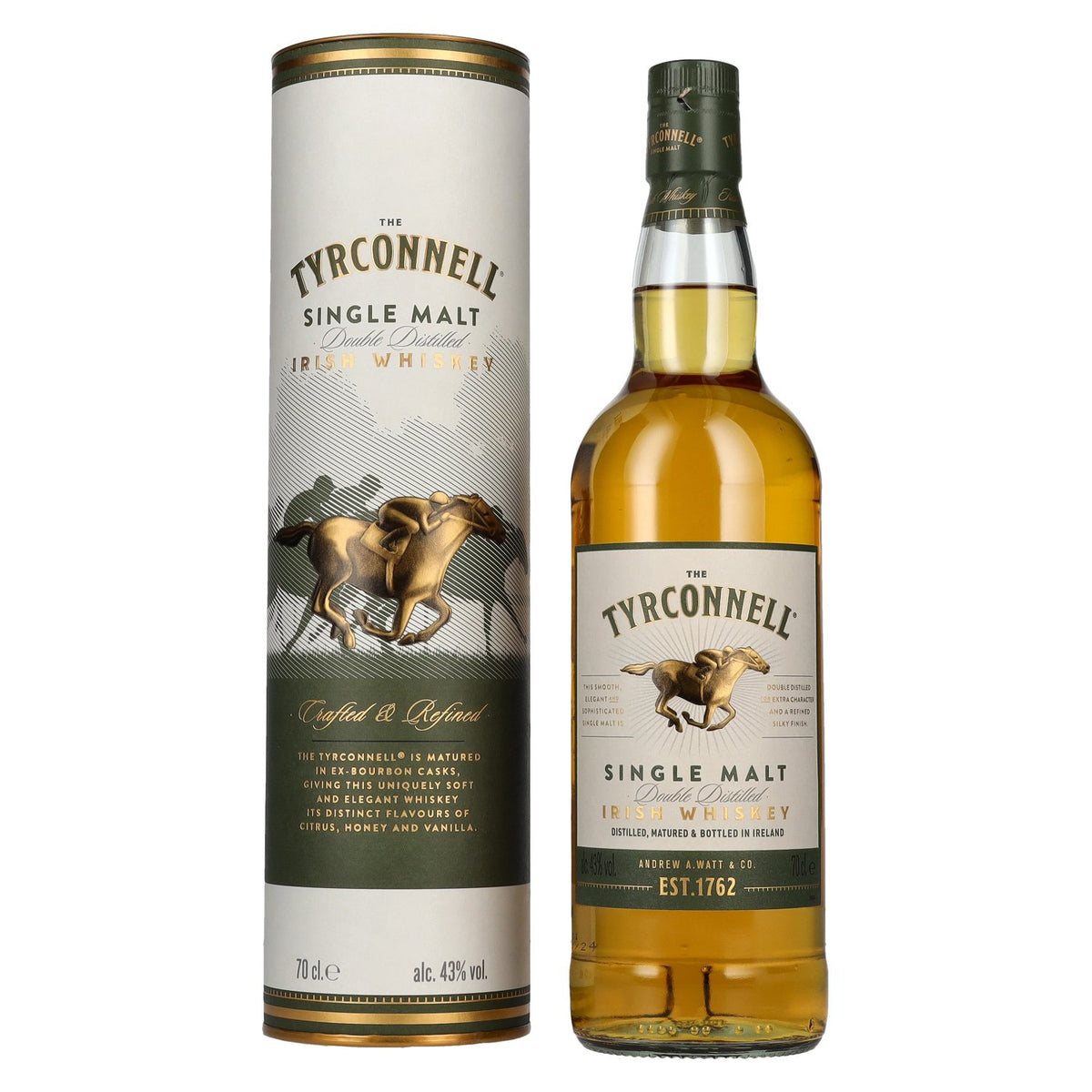 The Tyrconnell Single Malt Irish Whiskey 43% vol. 0,7 l in geschenkverpakking