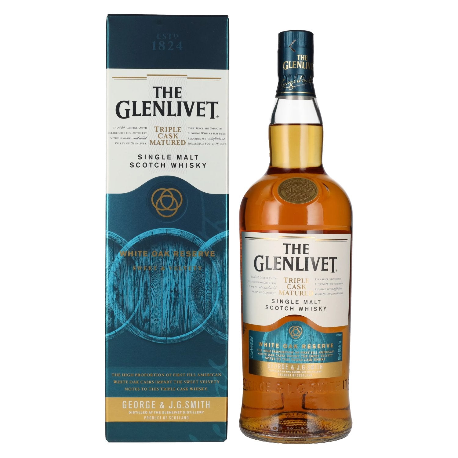 The Glenlivet WHITE OAK RESERVE Triple Cask Matured 40% Vol. 1l in Geschenkbox