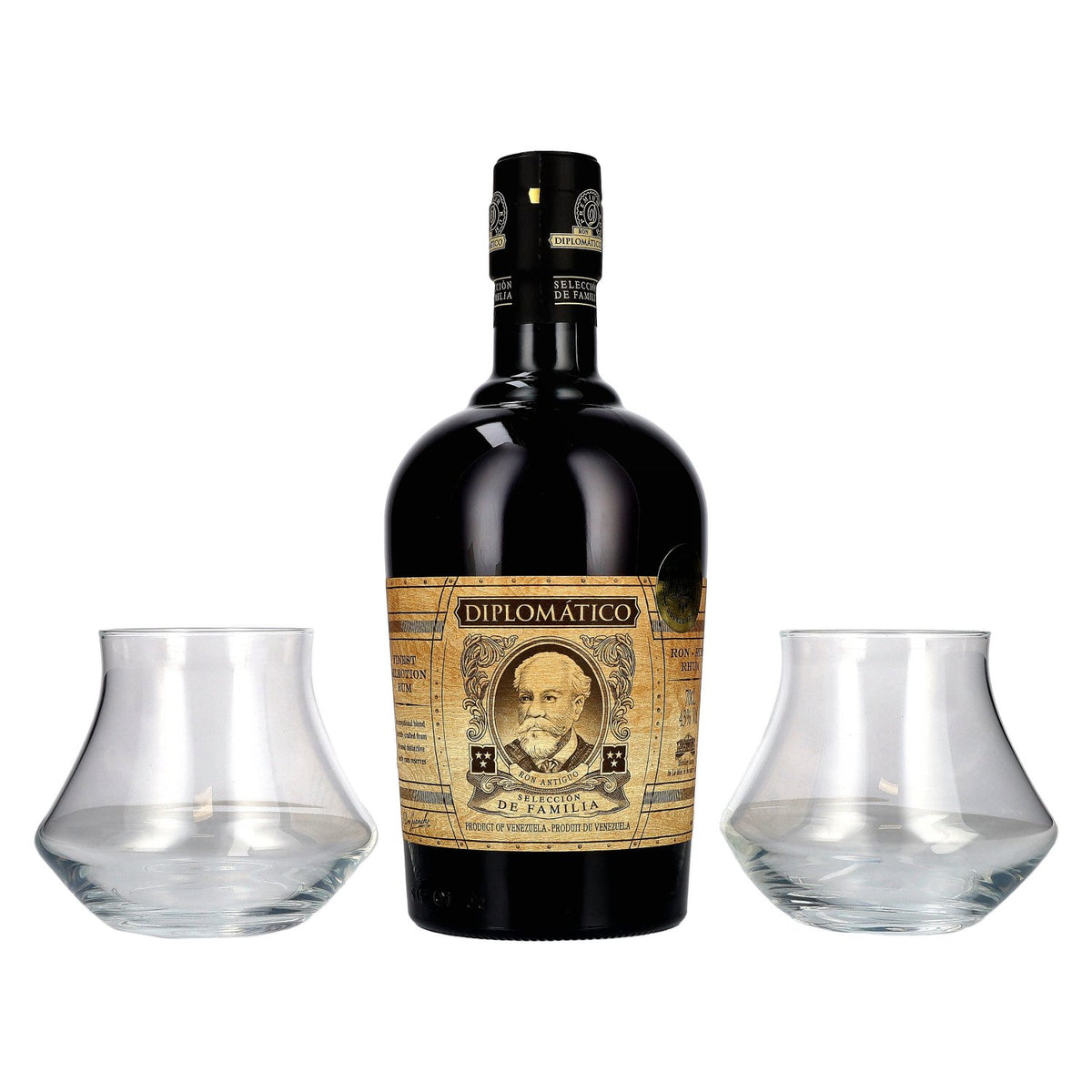 Diplomático SELECCIÓN DE FAMILIA Rum 43% ABV 0.7l in a gift box with 2 glasses