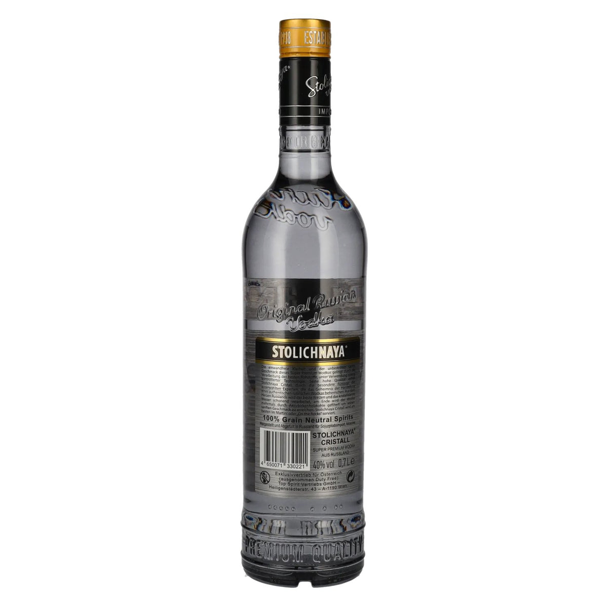 Vodka Stolichnaya Premium FKP Cristall 40 % vol., 0,7 l