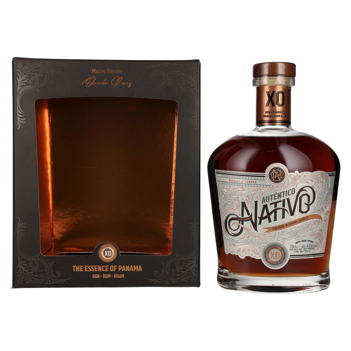 Auténtico Nativo XO Cognac Barrels Finish 43% vol. 0,7l en boîte cadeau
