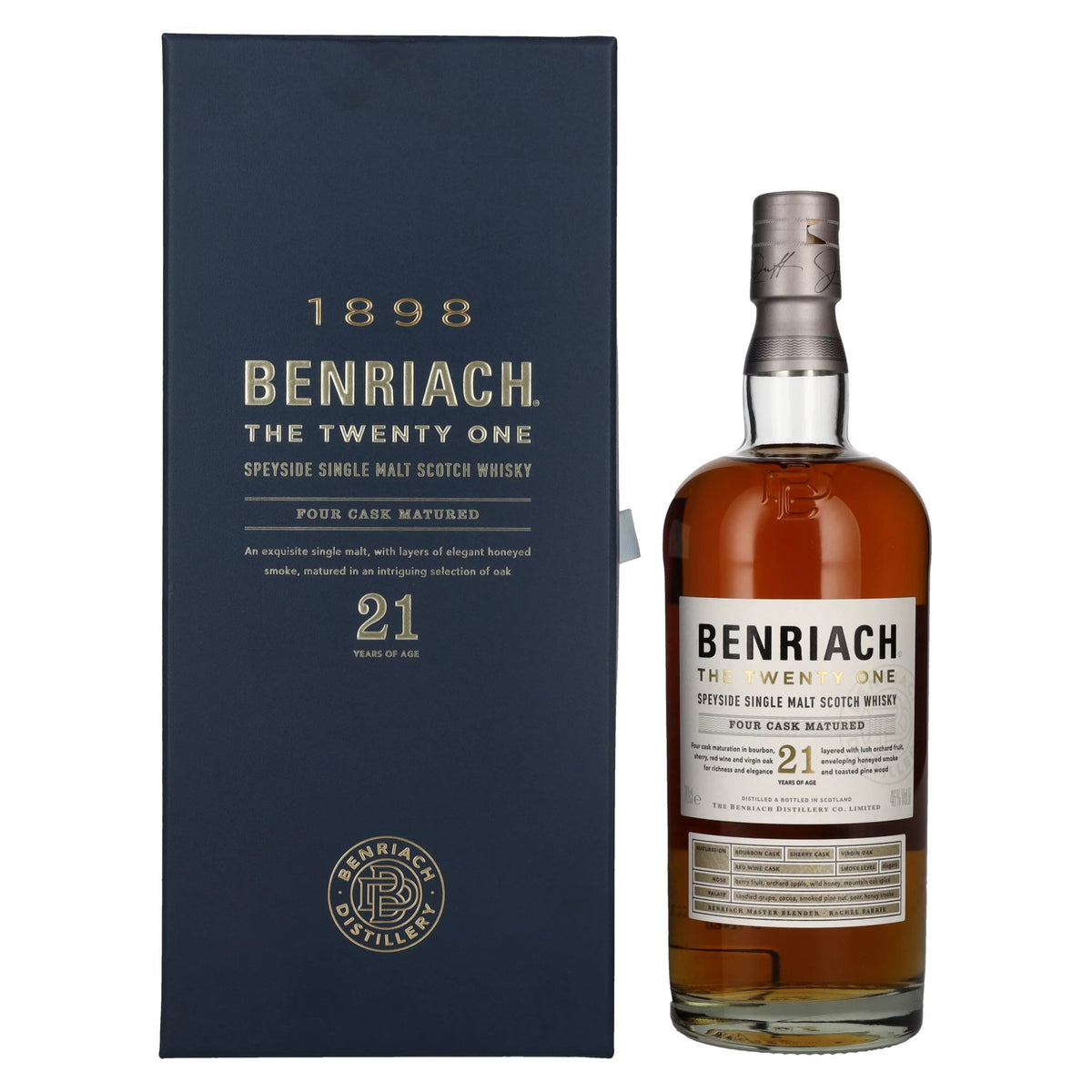 The Benriach 21 Years Old Four-Cask Maturation 46% vol. 0.7 l in a gift box