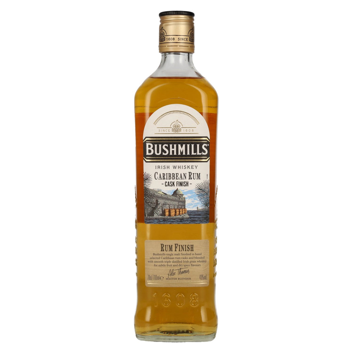 Bushmills Irish Whiskey Caribbean Rum Cask Finish 40% Vol. 0,7l