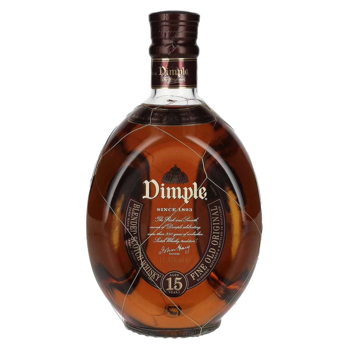 Dimple, whisky écossais assemblé de 15 ans d'âge, 43 % vol., 1 l