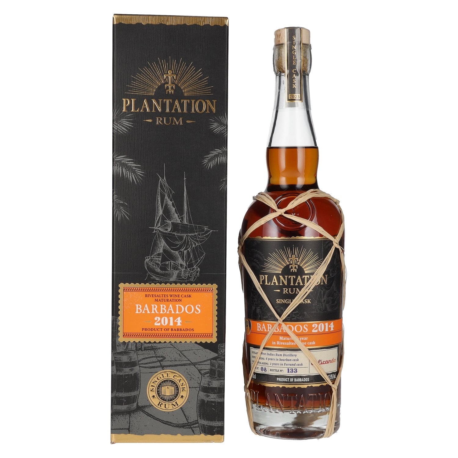 Plantation Rum BARBADOS 2014 Riversaltes Finish by delicando 2023 47,9% vol. 0,7l en boîte cadeau