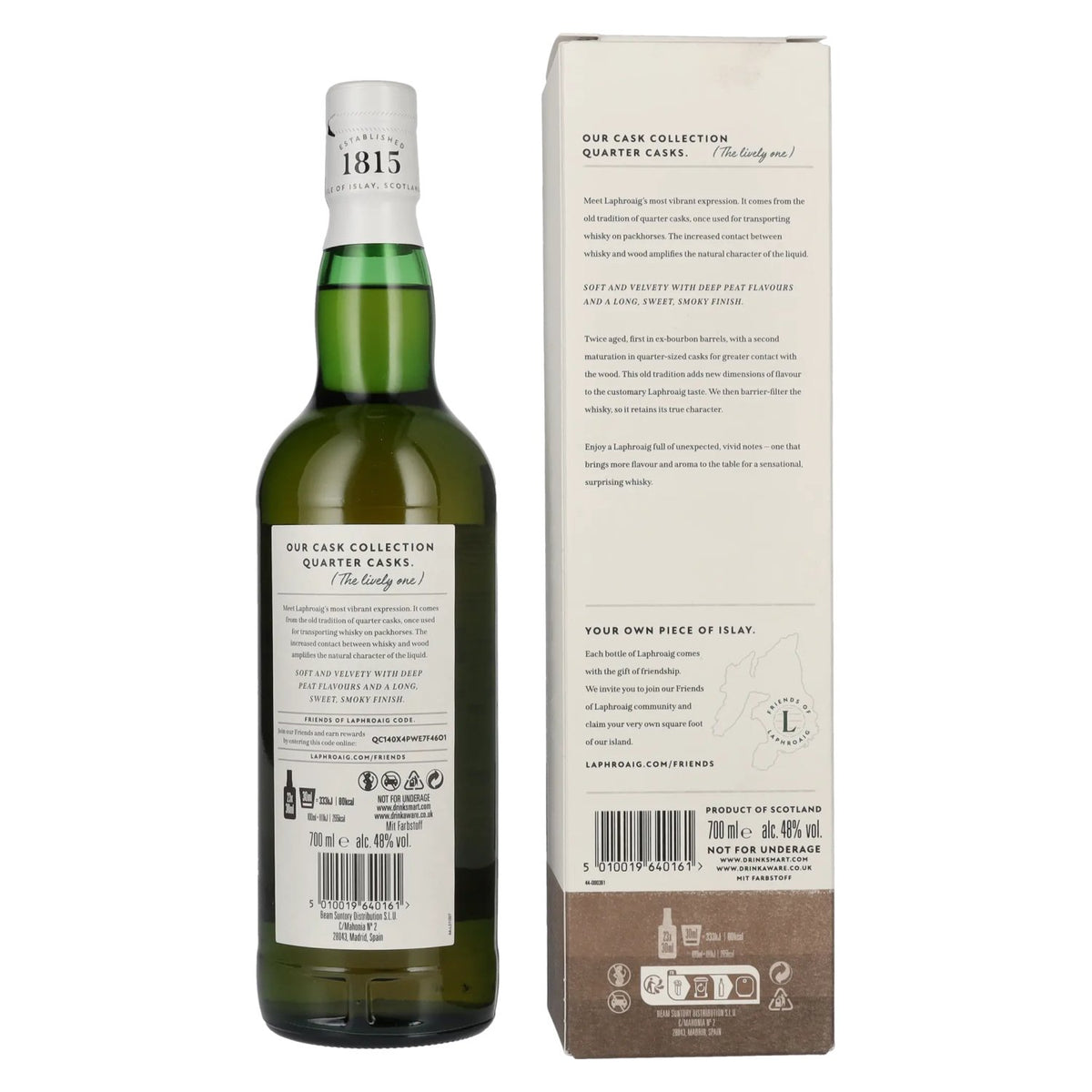 Laphroaig Quarter Casks 48% ABV 0.7l in a gift box