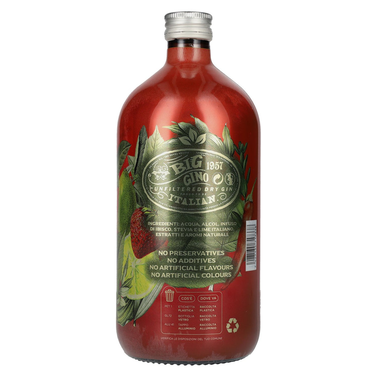 Big Gino Gin RED HOT FRUITS 38 % vol. 1 l