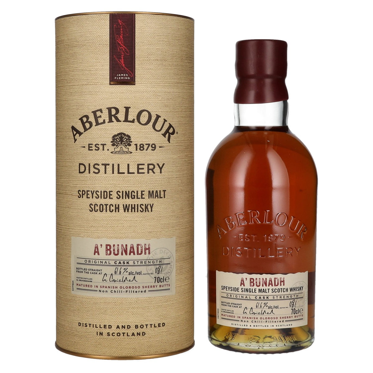 Aberlour A'BUNADH Original Cask Strength Batch No. 81 61,6% Vol. 0,7l in Geschenkbox