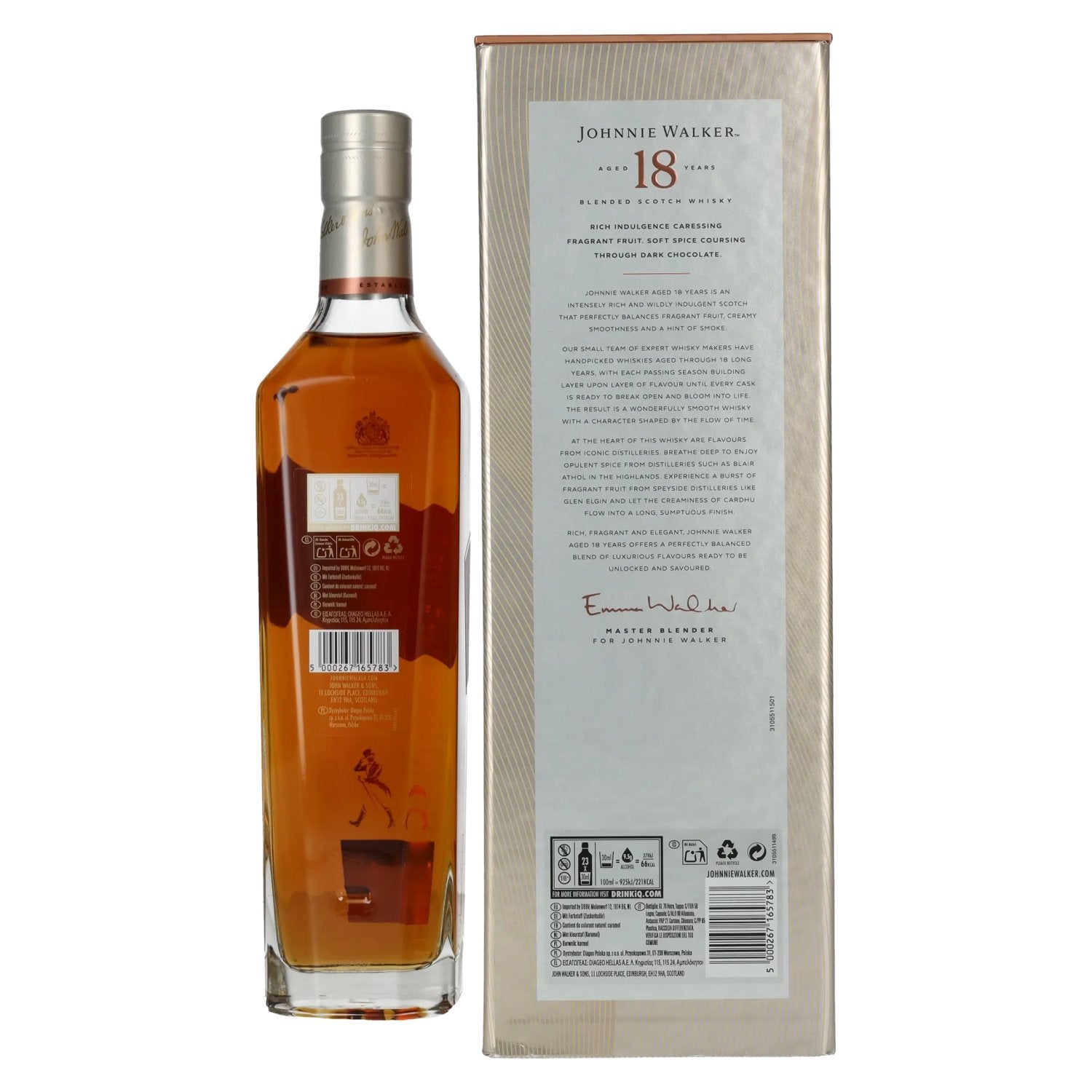 Johnnie Walker 18 Years Old Blended Scotch Whisky 40% Vol. 0,7l in Geschenkbox