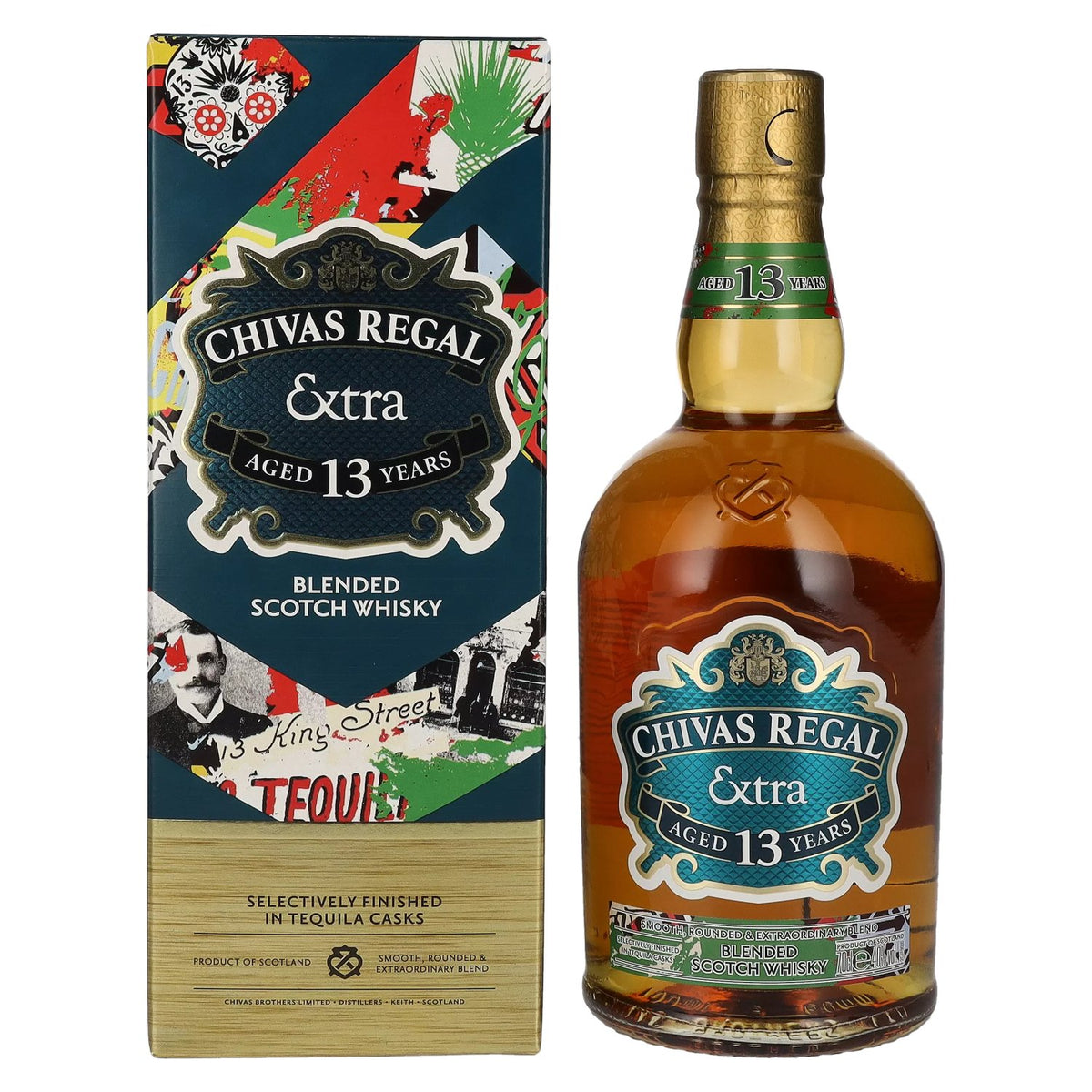 Chivas Regal EXTRA 13 Years Old TEQUILA CASK Finish 40% Vol. 0,7l en boîte cadeau