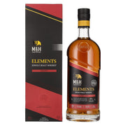 M&amp;H Elements Whisky single malt vieilli en fût de sherry, 46 % vol., 0,7 l, dans un coffret cadeau
