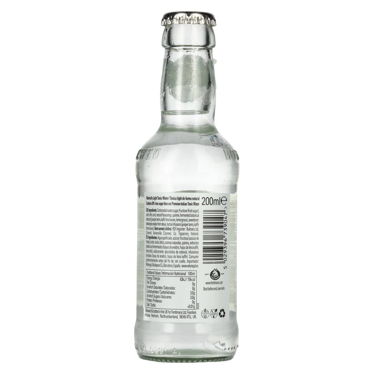Fentimans NATURALLY LIGHT Tonic Water 6x4x0,2 l