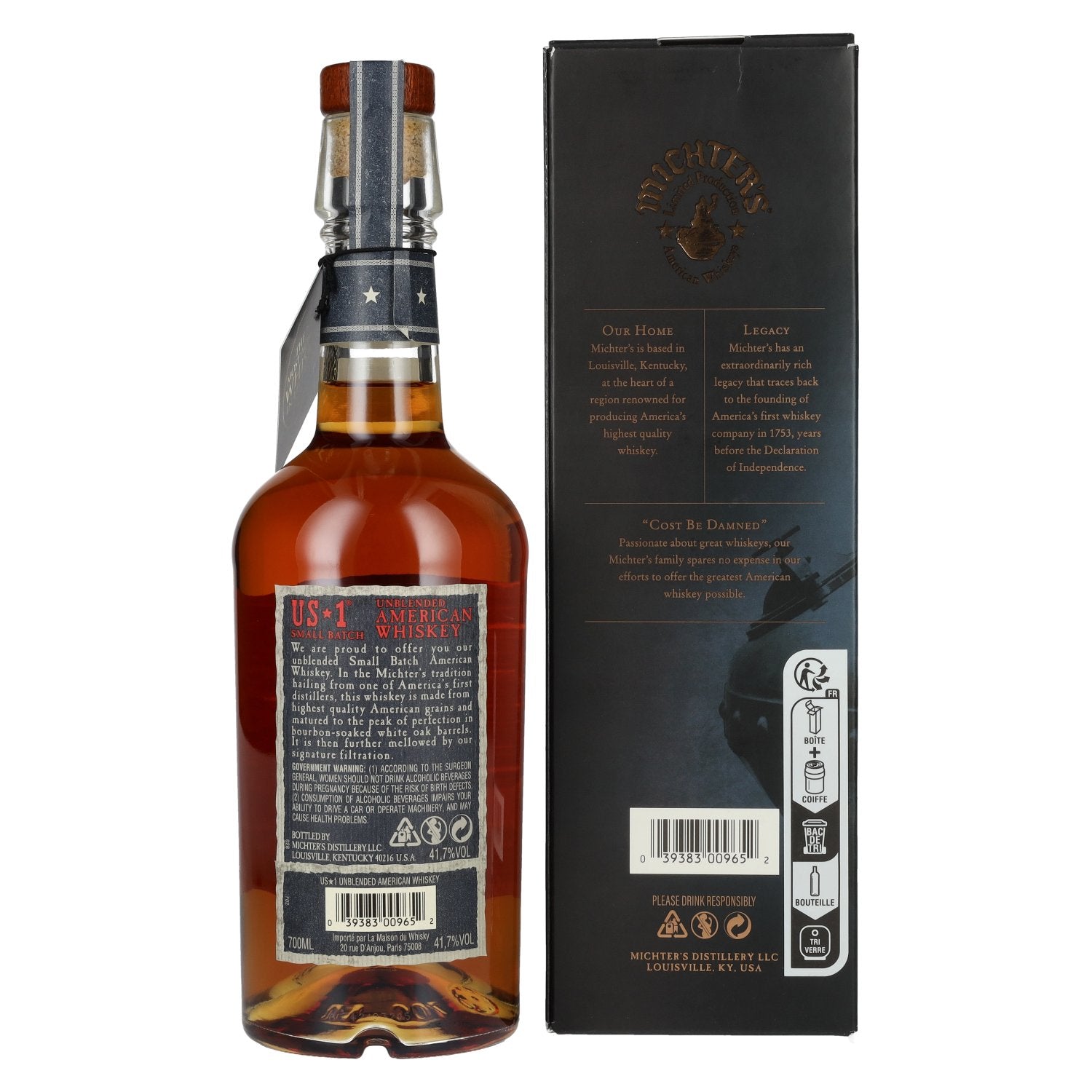 Michter's US*1 Small Batch Unblended American Whiskey 41,7% vol. 0,7l en coffret cadeau