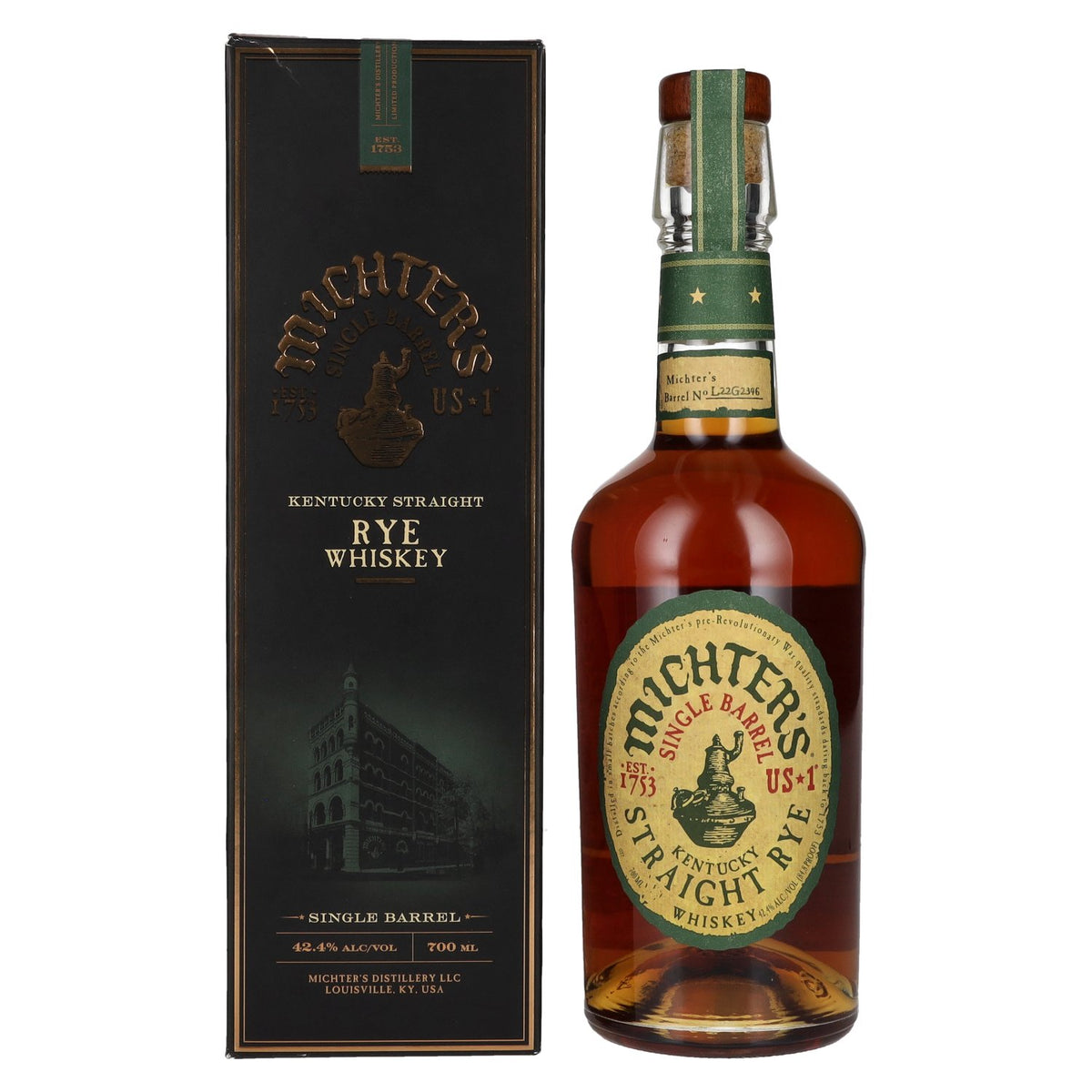 Michter's US*1 Kentucky Single Barrel Straight Rye Whiskey 42,4% Vol. 0,7l in Geschenkbox