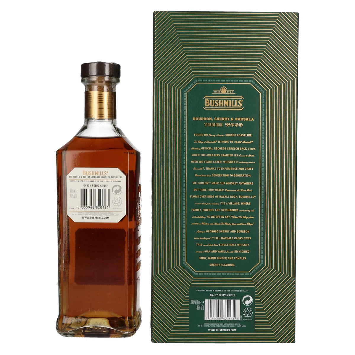 Bushmills 21 Years Old RARE Single Malt Irish Whiskey 46% Vol. 0,7l in Geschenkbox