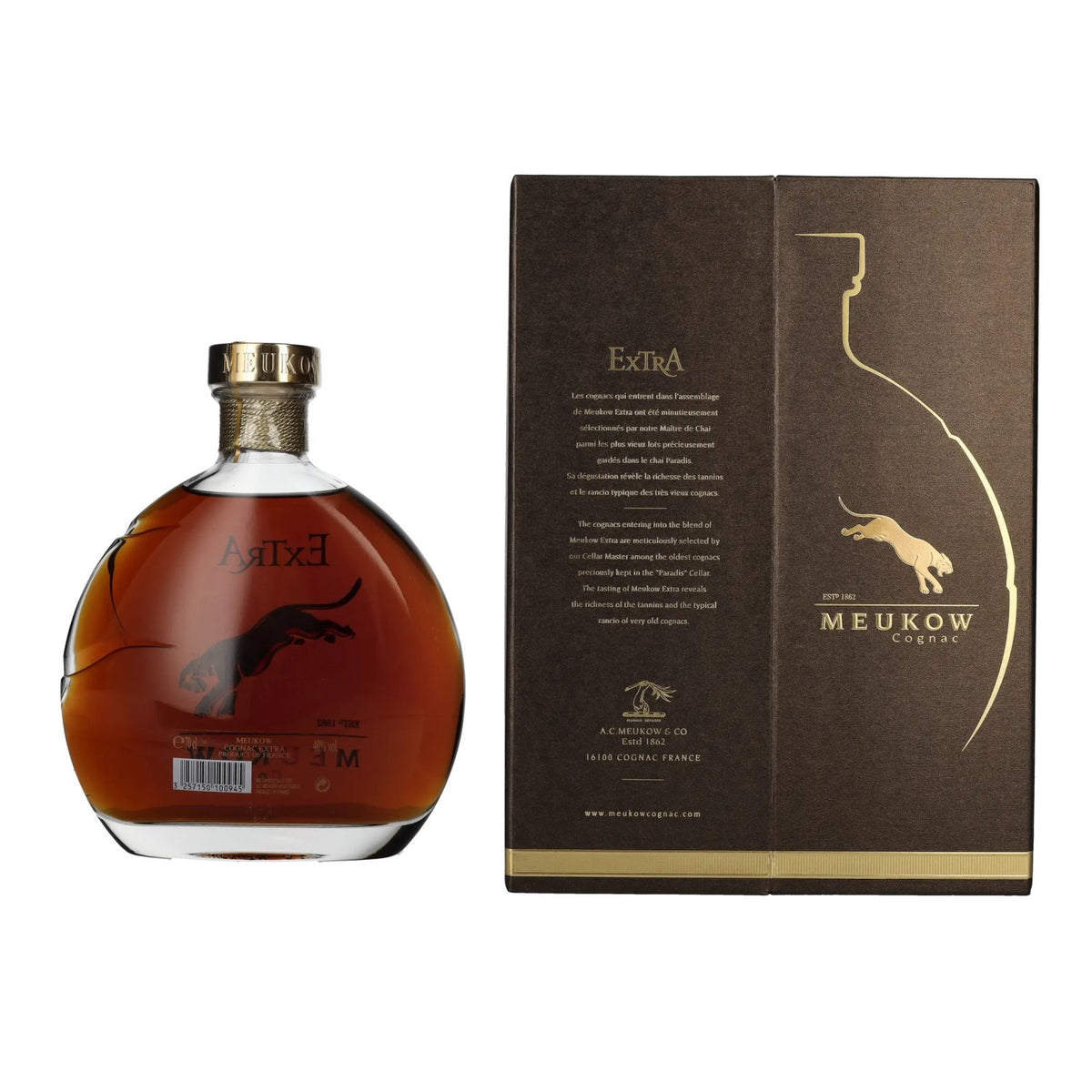 Meukow EXTRA Cognac 40% vol. 0.7 l in a gift box