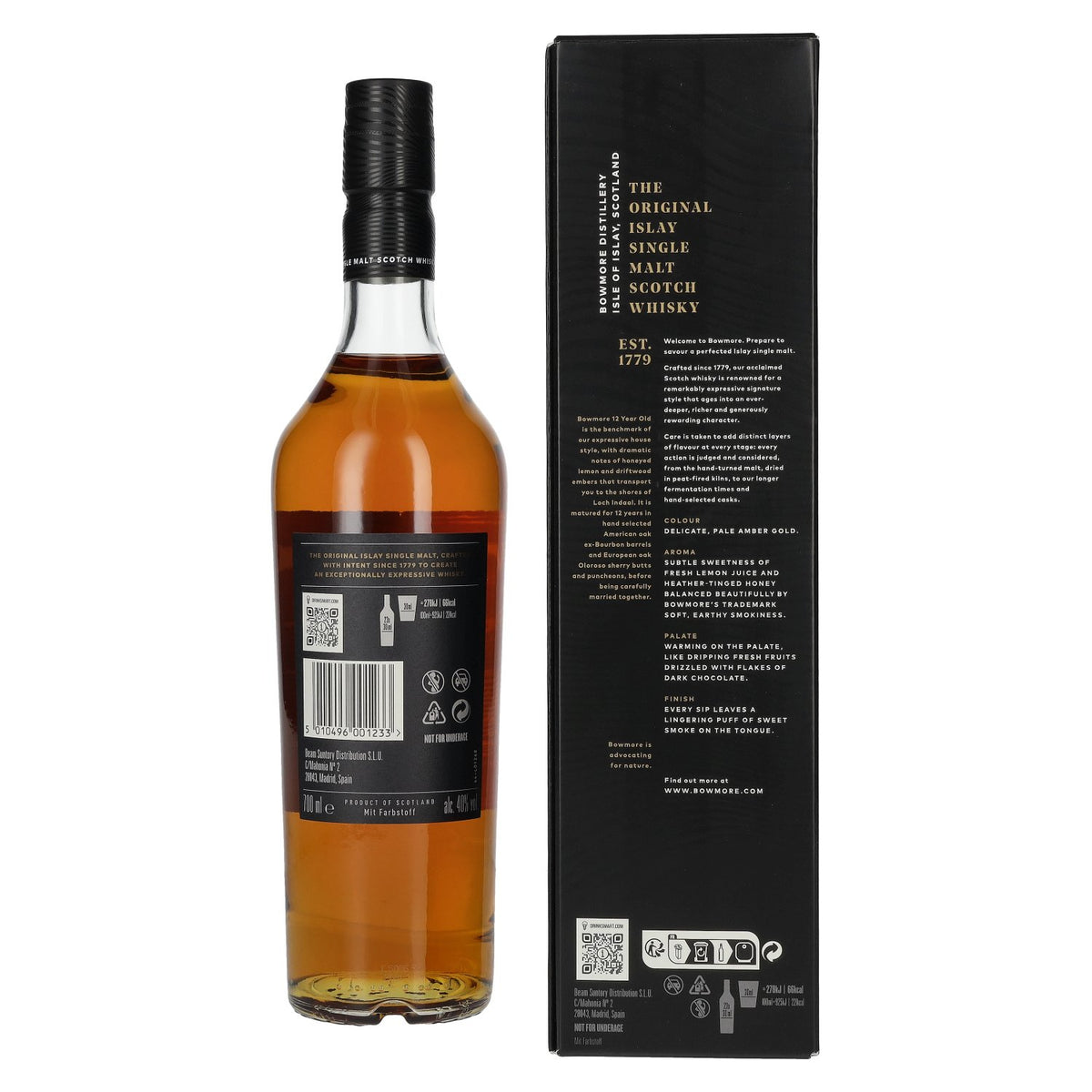 Bowmore 12 Years Old Islay Single Malt 40% Vol. 0,7l in geschenkverpakking
