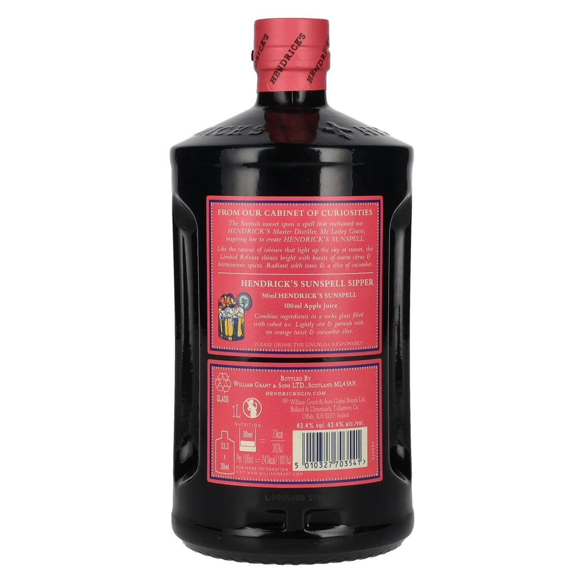 Hendrick's Gin SUNSPELL 43.4% ABV 1l
