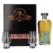 Signatory Vintage MOSSTOWIE 45 Years Old 30th ANNIVERSARY 1973 51,6% vol. 0,7 l in houten kist met 2 glazen