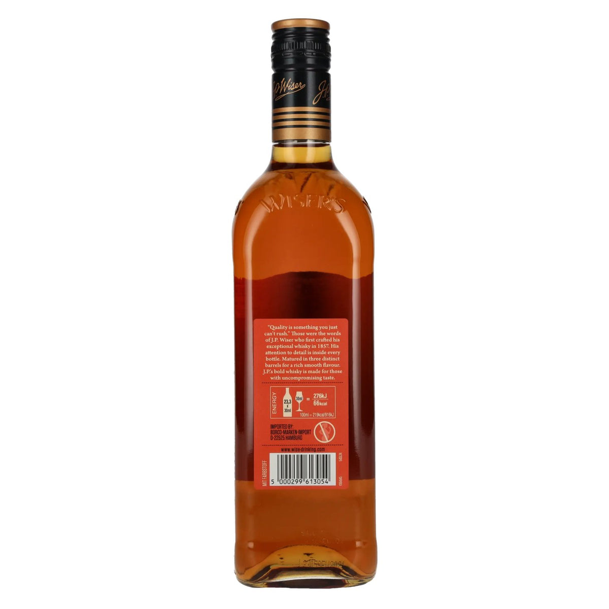 Whisky canadien J.P. Wiser's 10 ans d'âge Triple Barrel, 40 % vol., 0,7 l