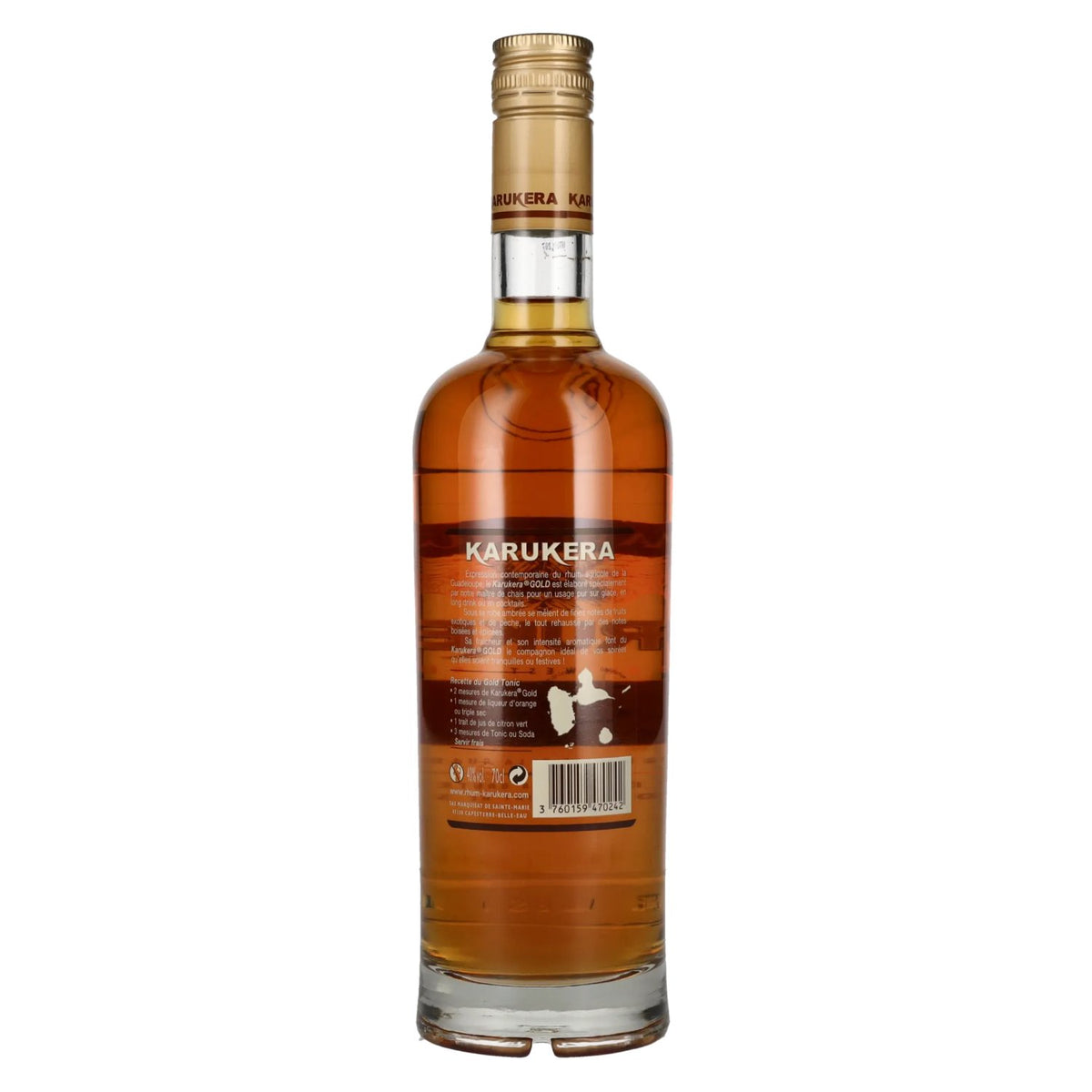 Karukera Gold Premium Rum 40% ABV 0.7l