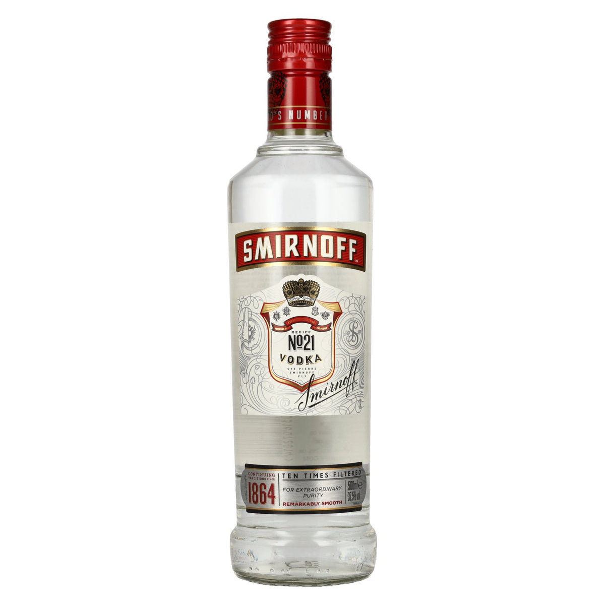Smirnoff No. 21 Vodka 37.5% ABV 0.5l