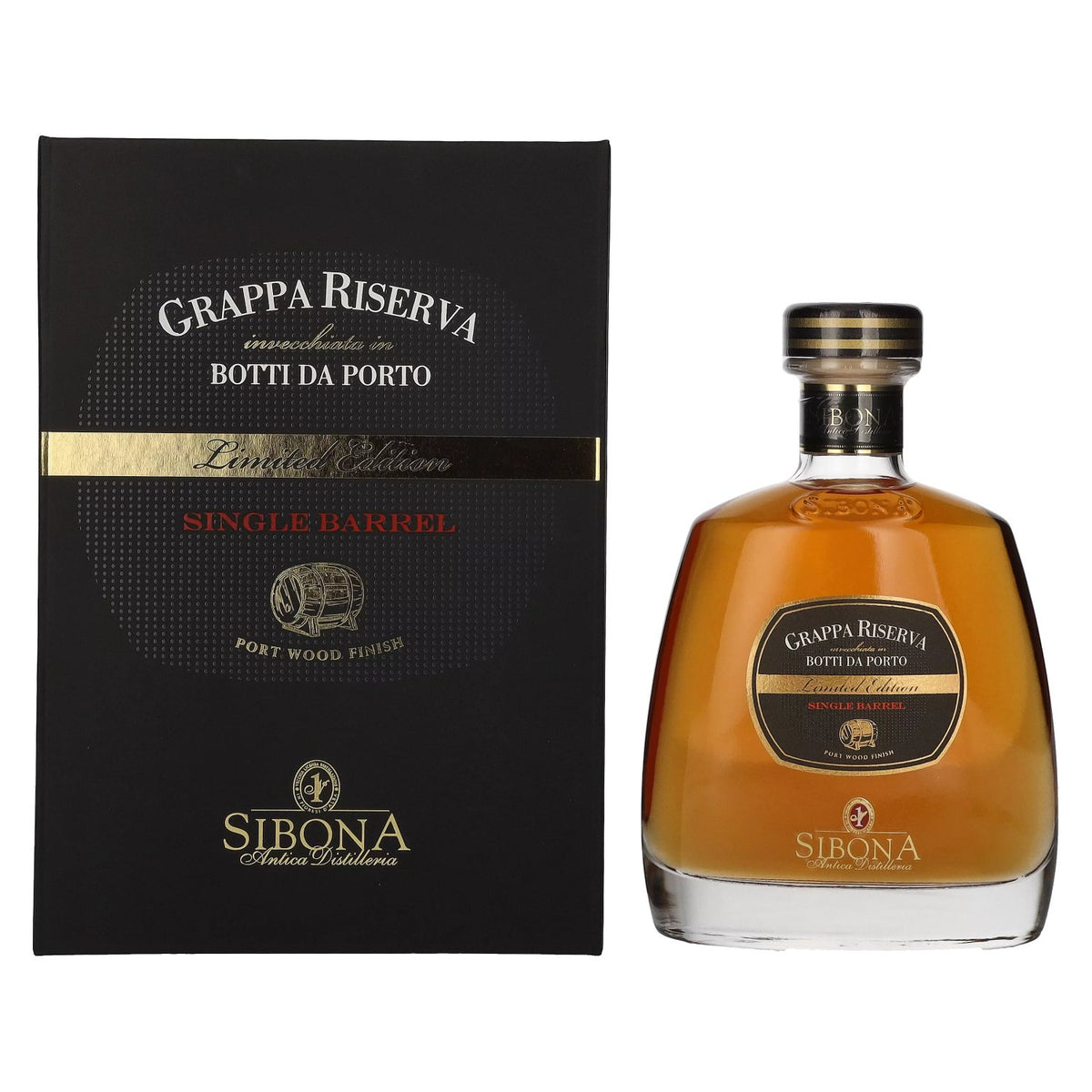 Sibona GRAPPA RISERVA Botti da Porto SINGLE BARREL Limited Edition 44% vol. 0.7l in a gift box