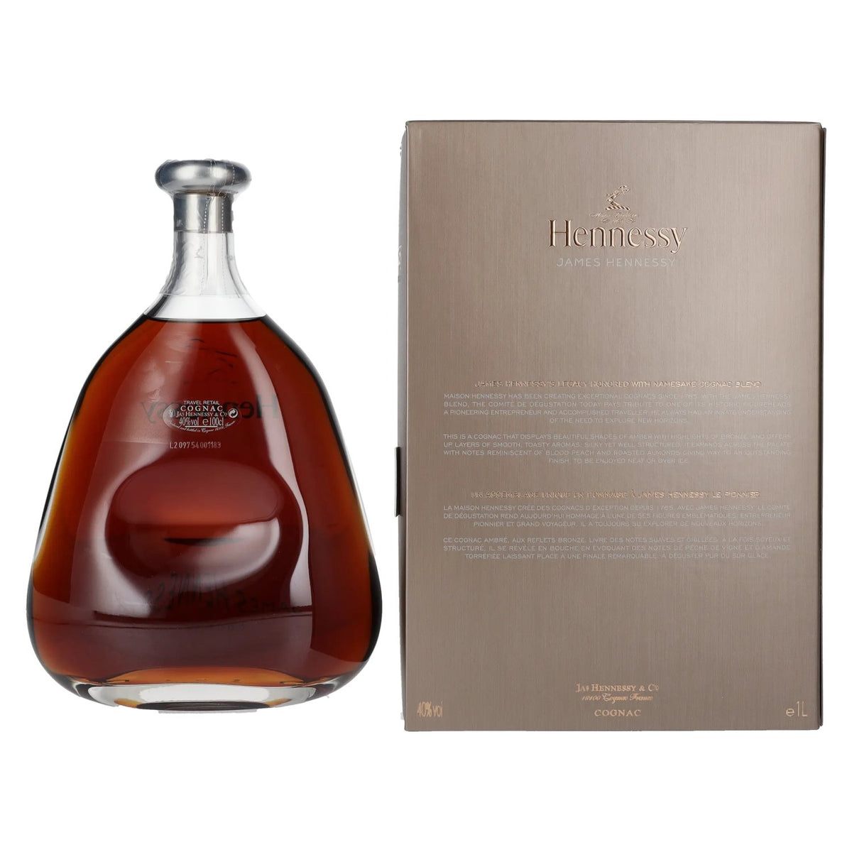 Hennessy JAMES HENNESSY Cognac 40% vol. 1 l in geschenkverpakking