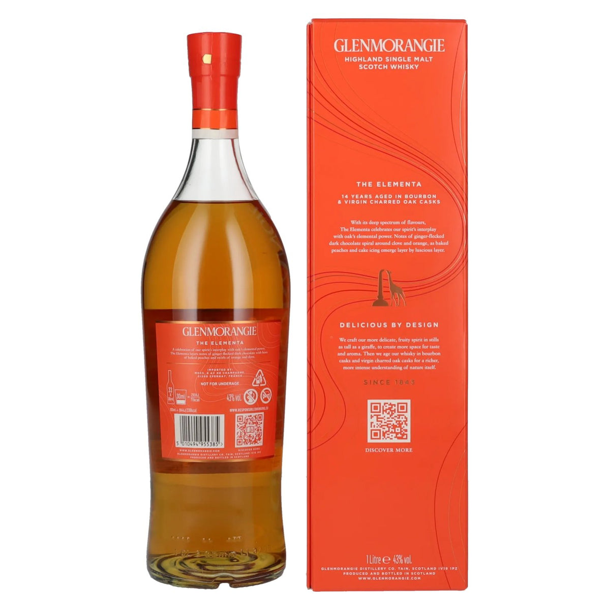 Glenmorangie The ELEMENTA 14 Years Old New Charred Oak Cask Finish 43% vol. 1l in a gift box
