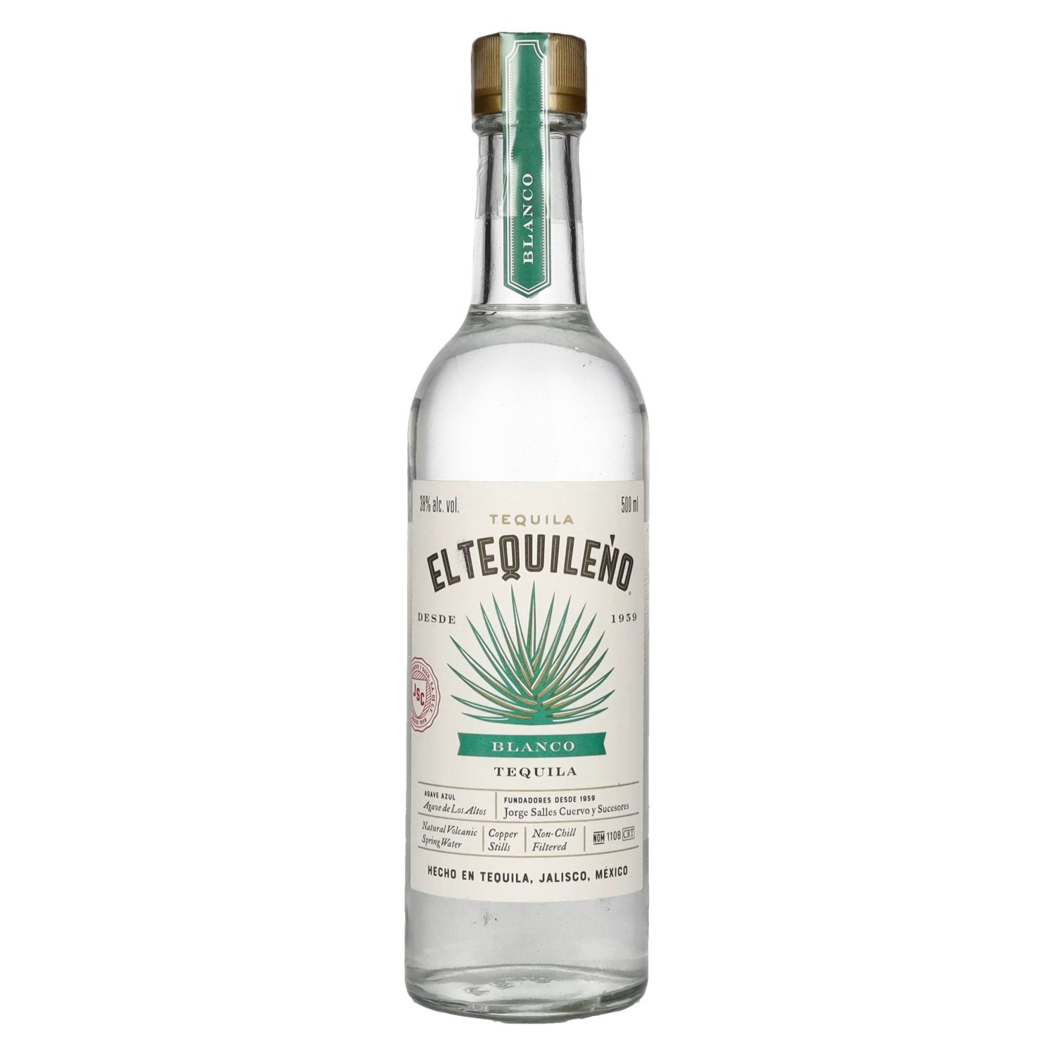 El Tequileño Blanco Tequila 38% Vol. 0,5l