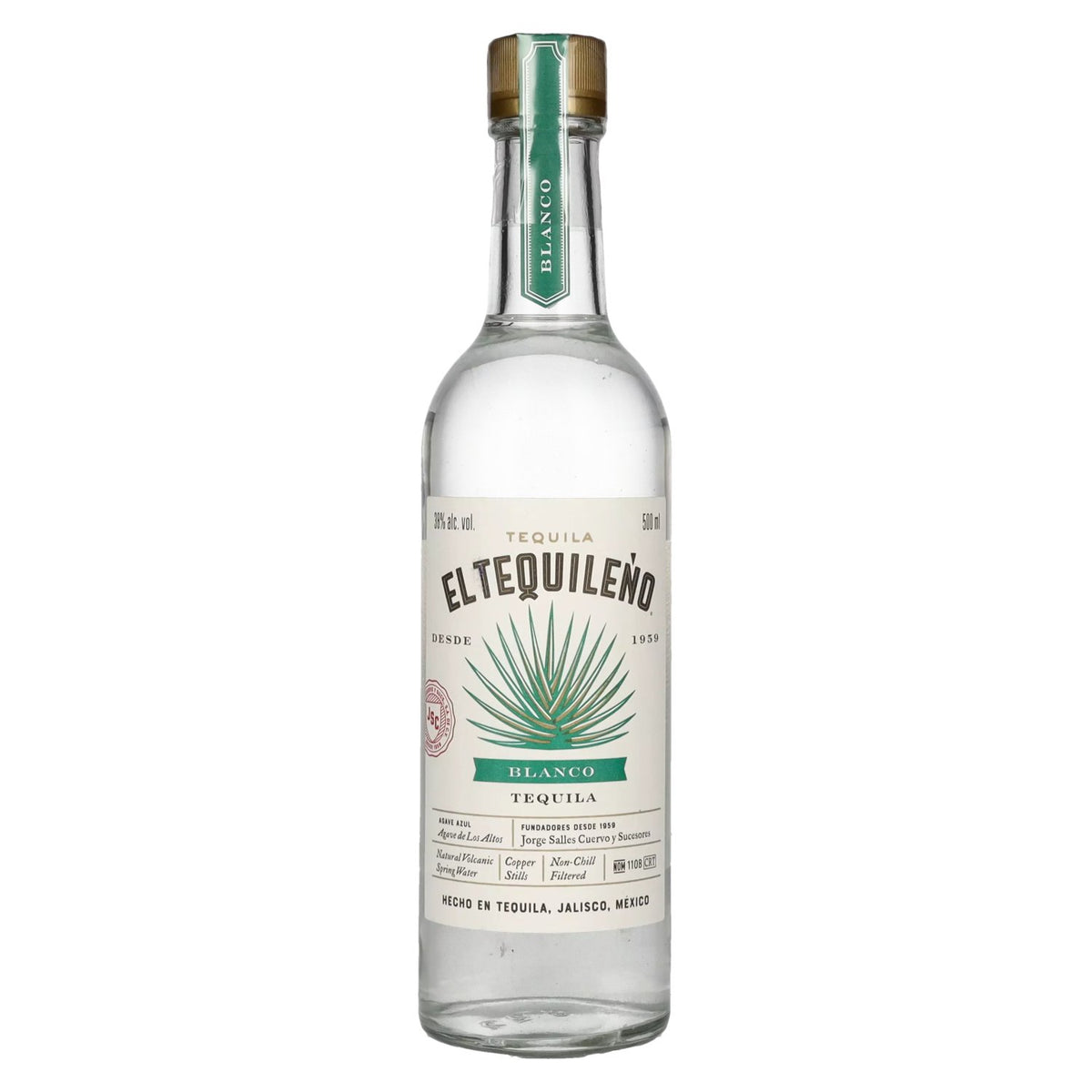 El Tequileño Blanco Tequila 38% Vol. 0,5l