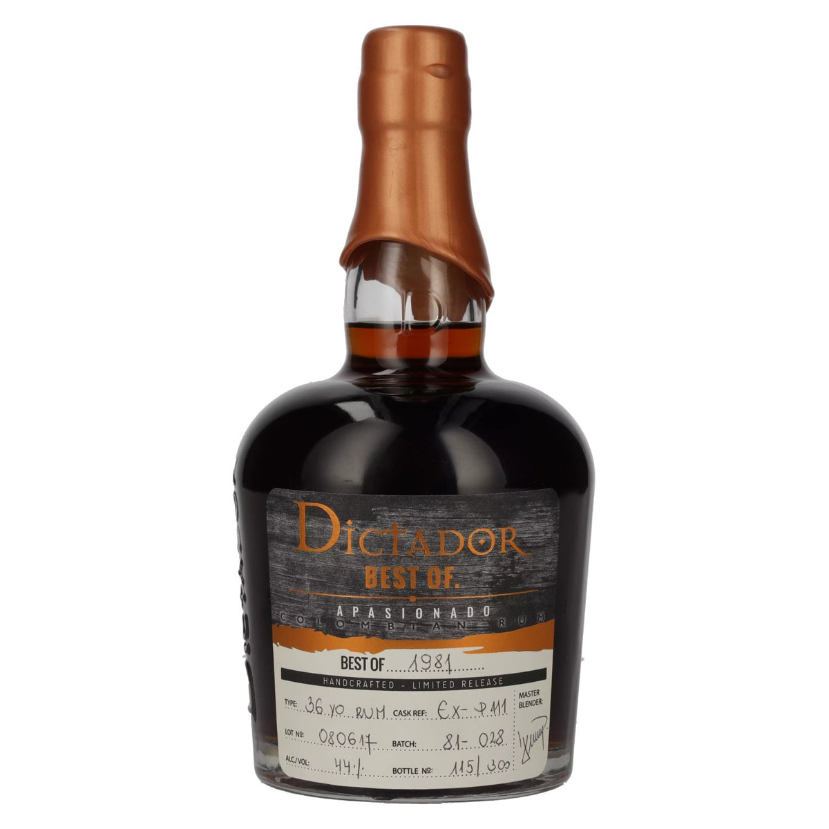 Dictador BEST OF 1981 APASIONADO Colombiaanse rum EXP-111 44% vol. 0,7 l