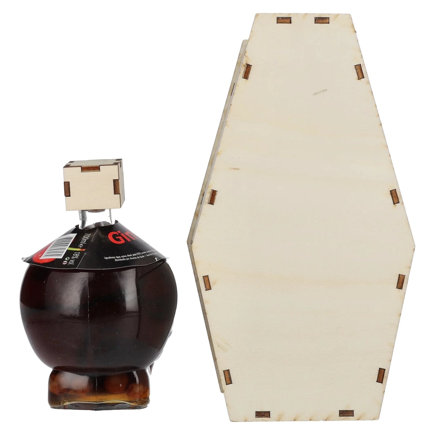 Kultu Ginja Cherry Liquor 18% Vol. 0,7l in wooden box