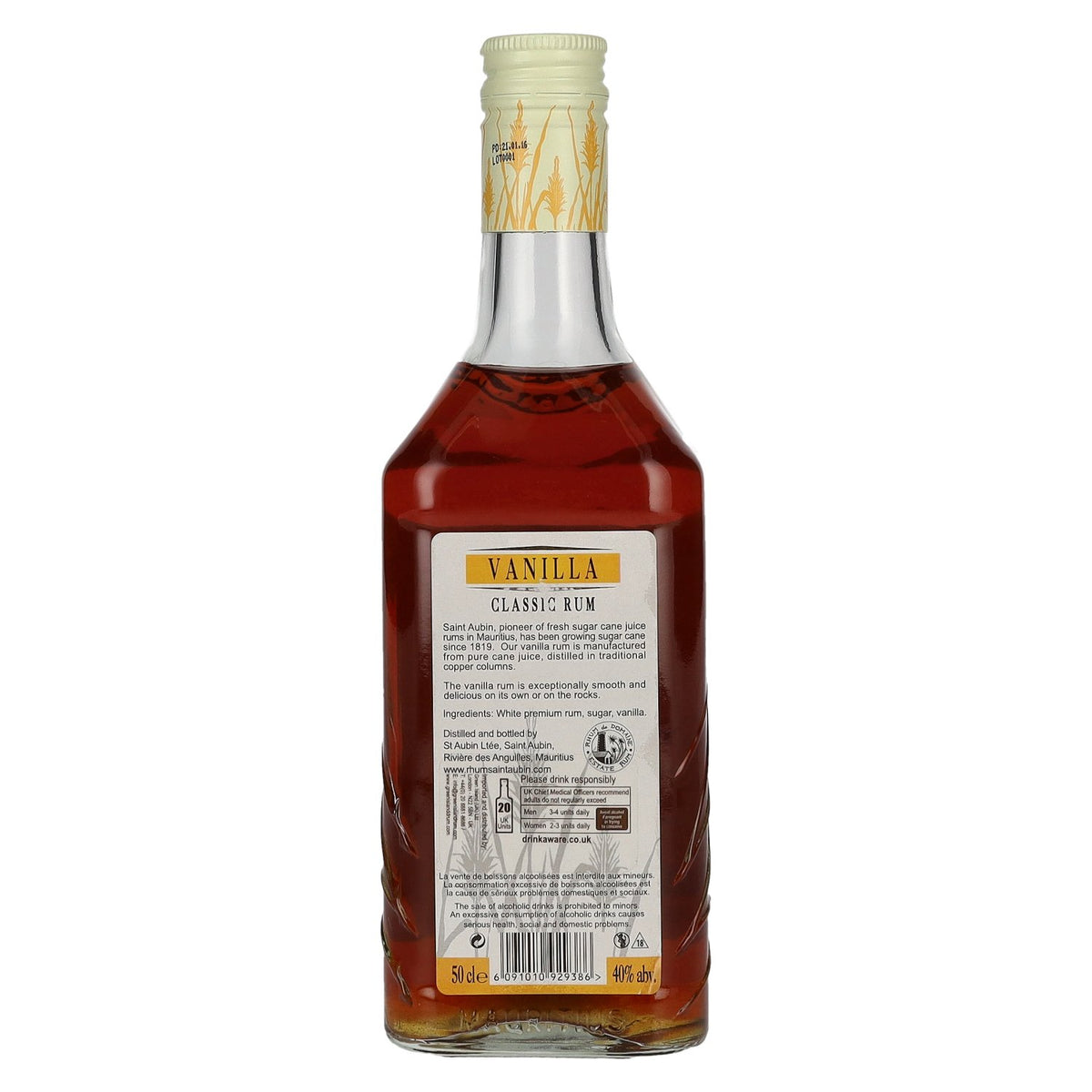 Rhum Saint Aubin VANILLA Classic 40 % vol. 0,5 l
